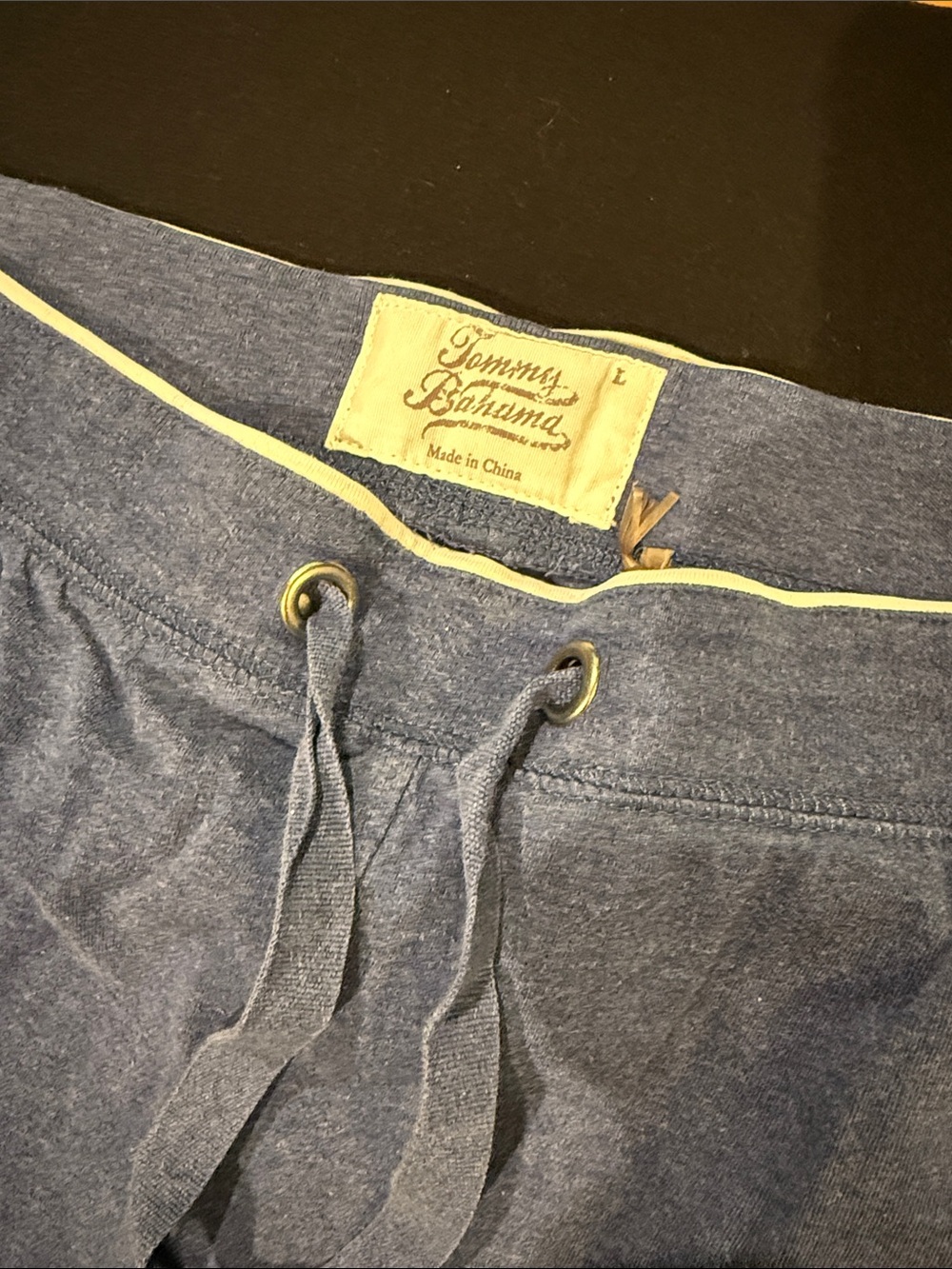 Tommy Bahama Blue Lounge Pants with White Trim - Picture 2 of 2